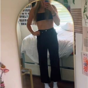 black H&M straight leg pants